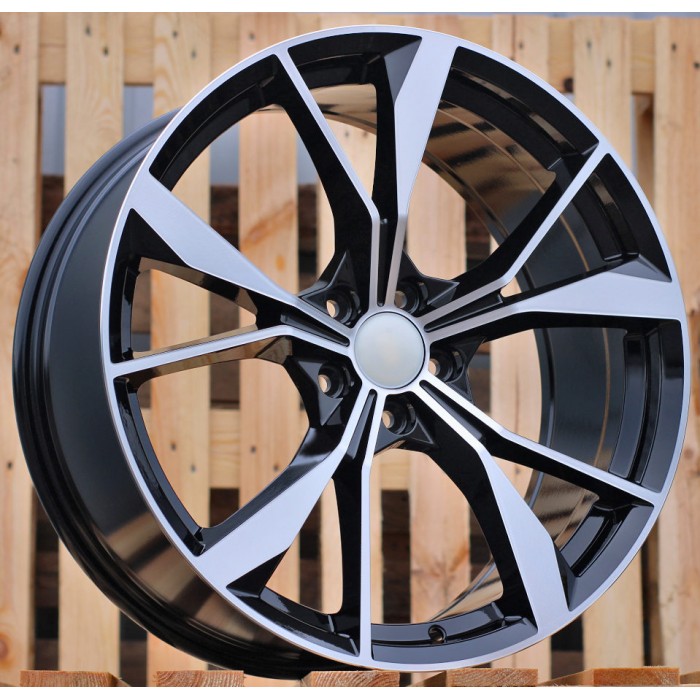 Джанта R20x8  5X112  ET  41  57.1  B5808  (IN5595)  Black Polished (MB)  Fits for VW  (K8)