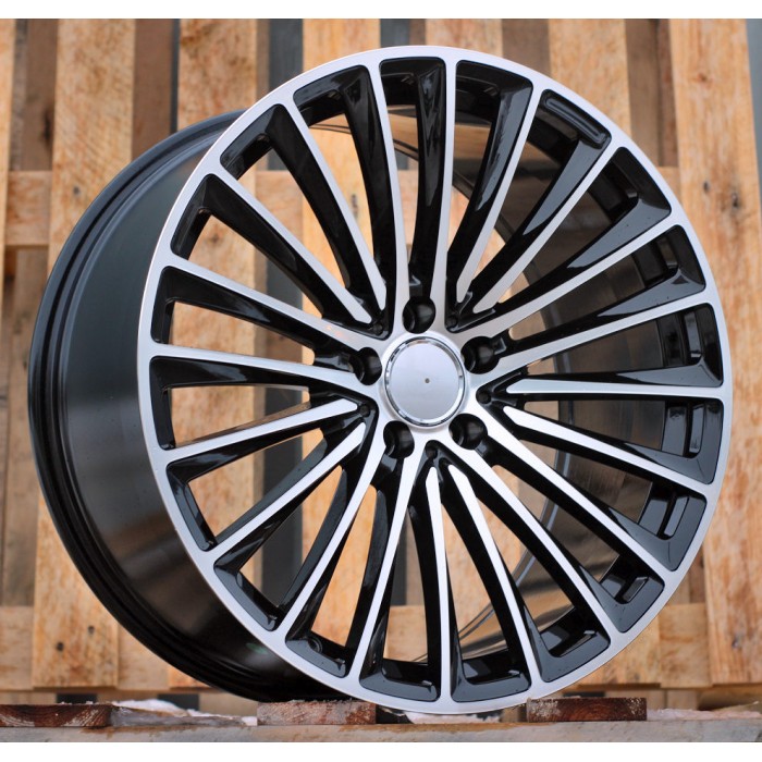 Джанта R20x9.5  5X112  ET  35.5  66.6  Y5909B  Black Polished (MB)  Fits for MER  (P)  (Rear+Front)