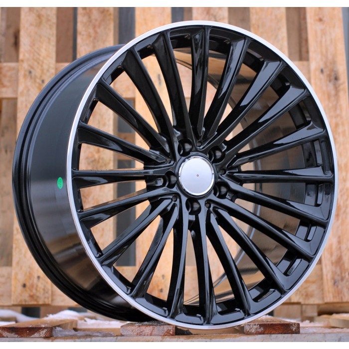 Джанта R20x9.5  5X112  ET  45  66.6  Y5909B  Black+Polished Lip (BLPL)  For MER  (K4+P)  (Rear+Front)