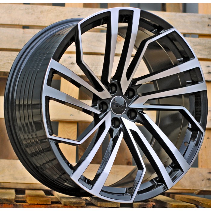 Джанта R20x9  5X112  ET  31  66.5  B1618  (FBX158)  Black Polished (MB)  Fits for AUD  (P2)  (HYBRID FORGED)