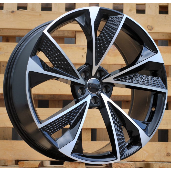 Джанта R20x9  5X112  ET  35  66.5  B1566  (FBX008)  Black Polished (MB)  Fits for AUD  (Z5)  (HYBRID FORGED)