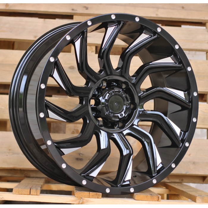 Джанта R20x9  6X139.7  ET  0  110.1  JT192  Gloss Black (GB)  For 4X4  (K7)  (Milling)