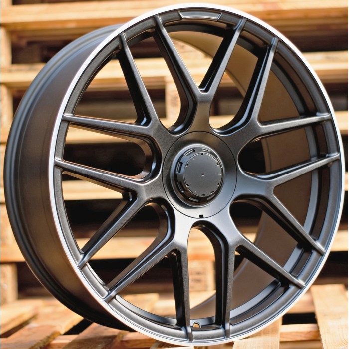 Джанта R21x11  5X112  ET  42  66.6  B5318  (FBX491)  Black Half Matt+Polished Lip (BLHMPL)  Fits for MER  (P2)  (HYBRID FORGED Rear+Front)