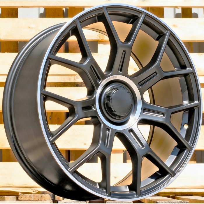 Джанта R21x9.5  5X112  ET  22  66.6  Y1188  (YF7071)  Black Half Matt+Polished Lip (BLHMPL)  For MER  (P1+M)  (HYBRID FORGED Rear+Front)