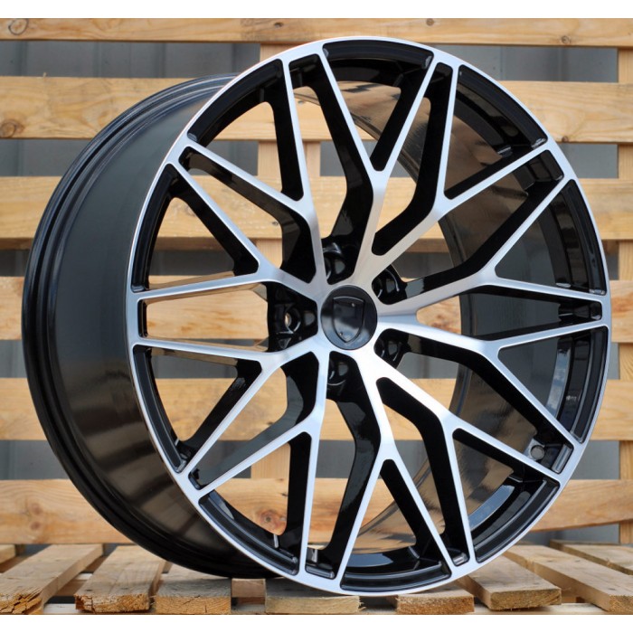 Джанта R21x9.5  5X130  ET  46  71.6  FB1705  Black Polished (MB)  Fits for PORCH  (K7)  (FORGED (Rear+Front))