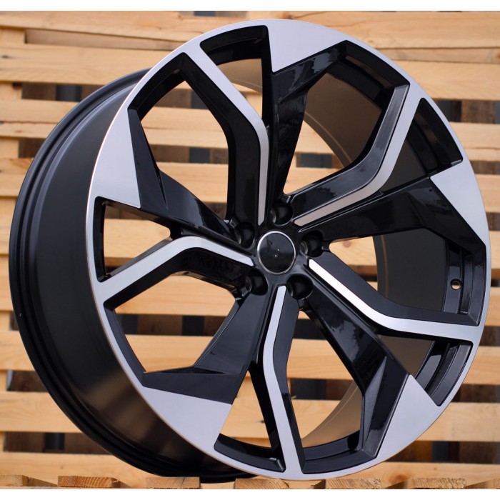 Джанта R22x10  5X112  ET  21  66.5  B1637  (FBX148)  Black Polished (MB)  Fits for AUD  (Z3)  (HYBRID FORGED)