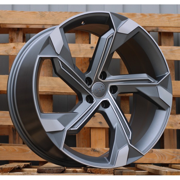 Джанта R22x9.5  5X112  ET  36  66.5  Y1201  (FBX150)  Grey Polished (MG)  Fits for AUD  (Z7)  (HYBRID FORGED)