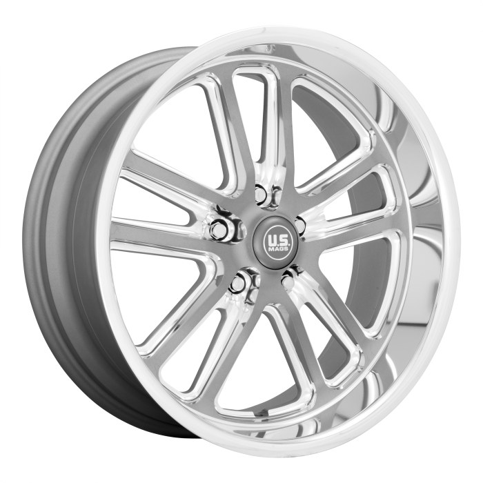 Джанта US Mag 1PC U130 BULLET 20X8 5x120.65 ET 1 72.56 TEXTURED GUNMETAL W/ MILLED EDGES
